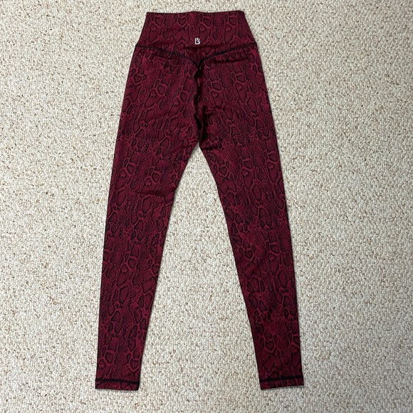Buffbunny red and black snakeskin leggings size S - Picture 3 of 4
